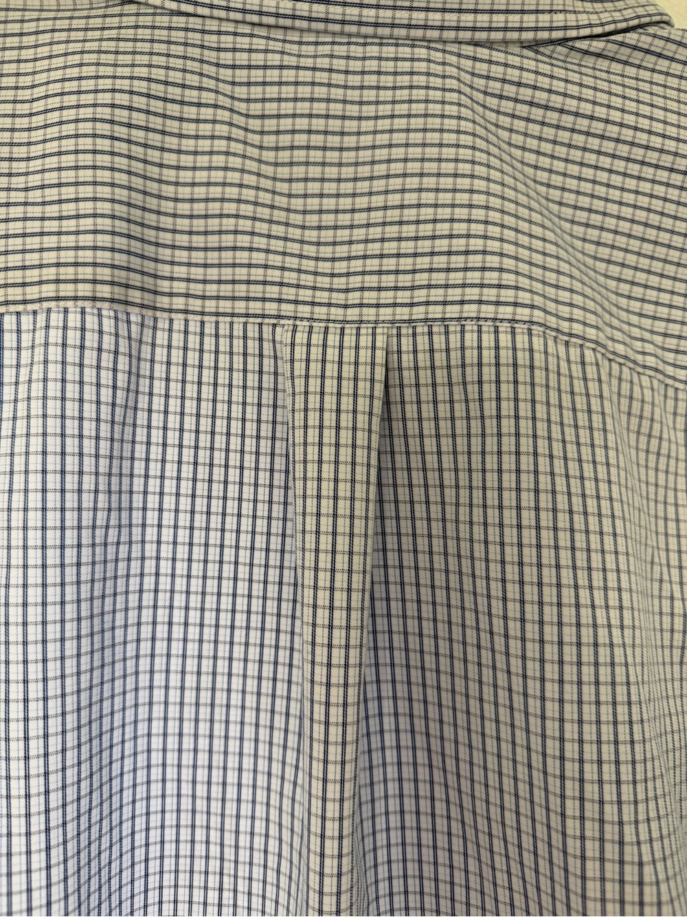 Chaps Men's Regular Fit Blue & White Check Dress Shirt L - Picture 5 of 6